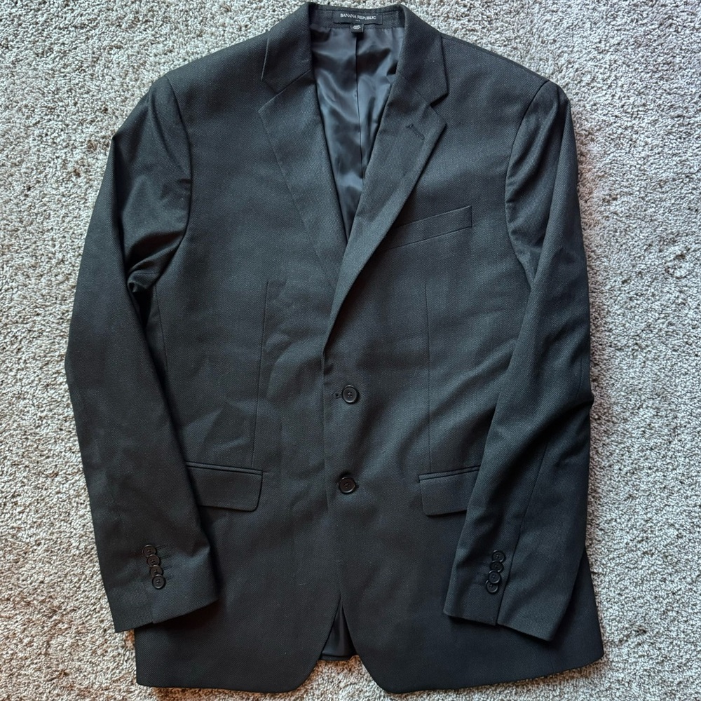 Banana Republic Factory Men’s Slim Fit Stretch Blazer Coal 40R